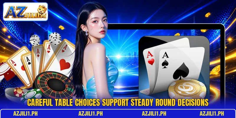 Careful table choices support steady round decisions