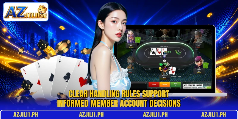 Clear handling rules support informed member account decisions Clear handling rules support informed member account decisions