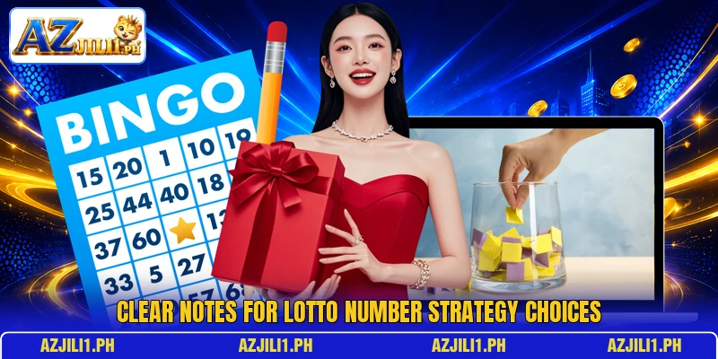 Clear notes for Lotto Number Strategy choices