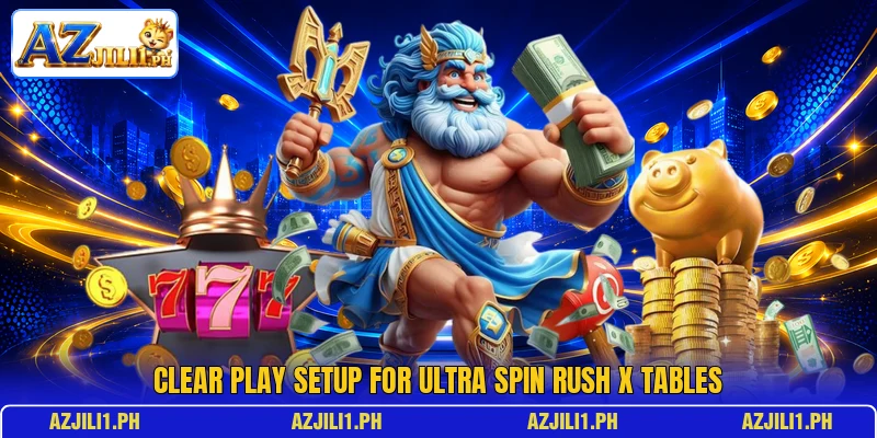 Clear play setup for Ultra Spin Rush X tables