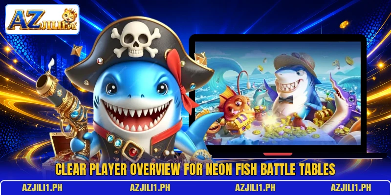Clear player overview for Neon Fish Battle tables