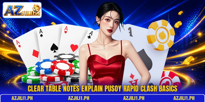 Clear table notes explain Pusoy Rapid Clash basics Clear table notes explain Pusoy Rapid Clash basics