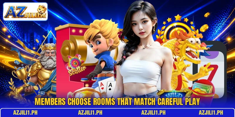 Members choose rooms that match careful play