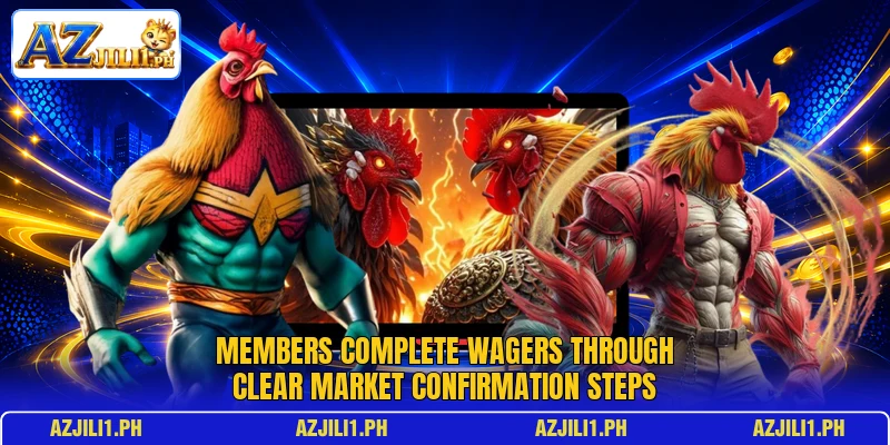 Members complete wagers through clear market confirmation steps Members complete wagers through clear market confirmation steps