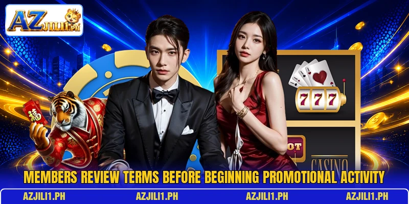 Members review terms before beginning promotional activity
