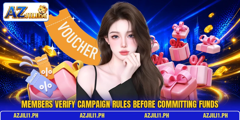 Members verify campaign rules before committing funds