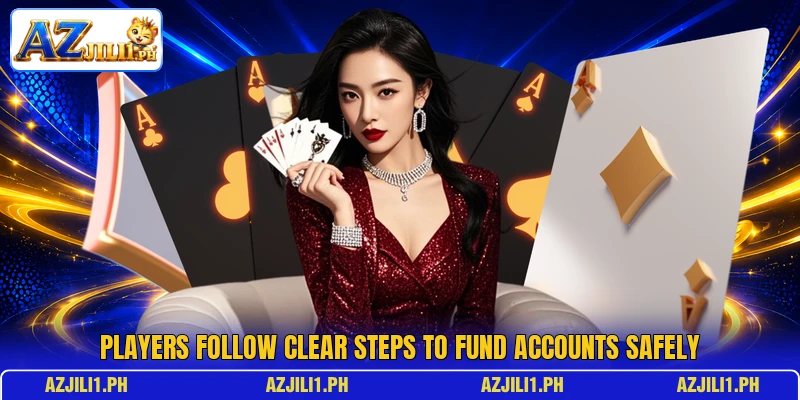Players follow clear steps to fund accounts safely