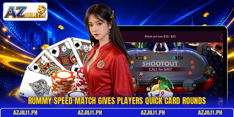 Rummy Speed Match gives players quick card rounds